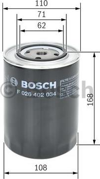 BOSCH F 026 402 034 - Паливний фільтр autozip.com.ua