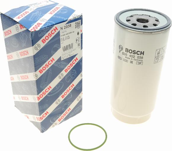 BOSCH F 026 402 038 - Паливний фільтр autozip.com.ua