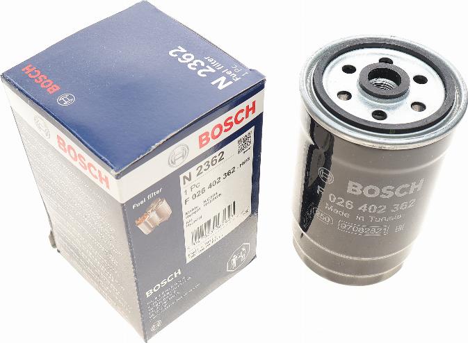 BOSCH F 026 402 362 - Паливний фільтр autozip.com.ua