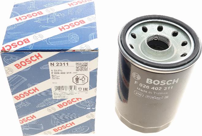 BOSCH F 026 402 311 - Паливний фільтр autozip.com.ua