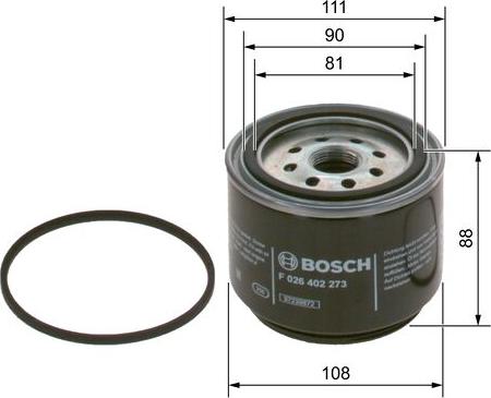 BOSCH F 026 402 273 - Паливний фільтр autozip.com.ua