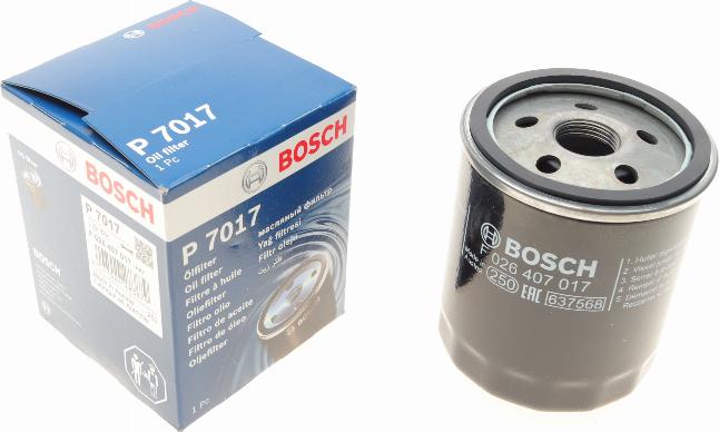 BOSCH F 026 407 017 - Масляний фільтр autozip.com.ua