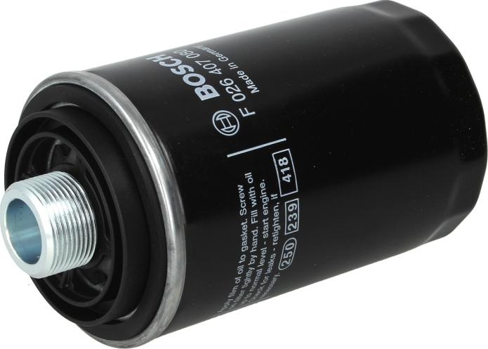 BOSCH F 026 407 080 - Масляний фільтр autozip.com.ua