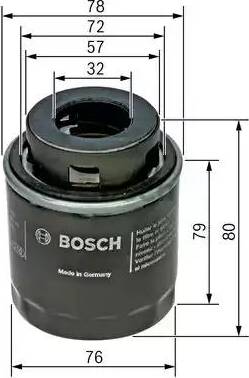 BOSCH F 026 407 079 - Масляний фільтр autozip.com.ua