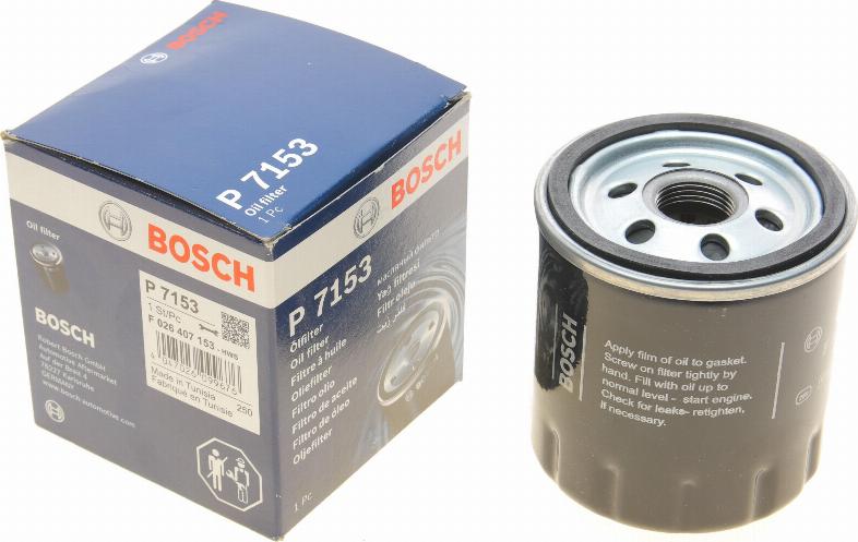 BOSCH F 026 407 153 - Масляний фільтр autozip.com.ua