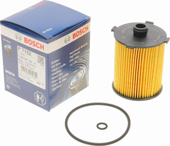 BOSCH F 026 407 152 - Масляний фільтр autozip.com.ua