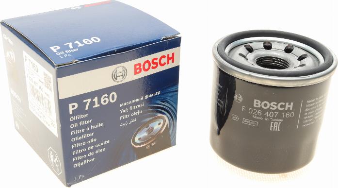 BOSCH F 026 407 160 - Масляний фільтр autozip.com.ua