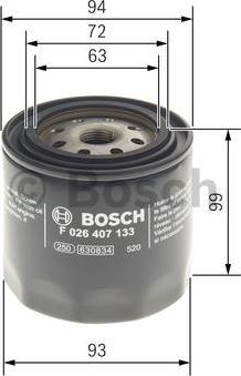 BOSCH F 026 407 133 - Масляний фільтр autozip.com.ua