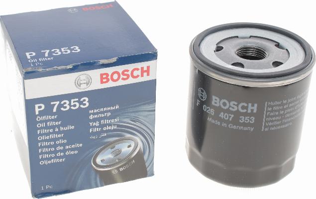 BOSCH F 026 407 353 - Масляний фільтр autozip.com.ua