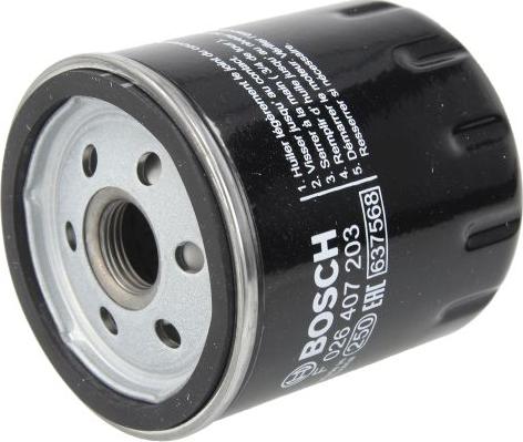 BOSCH F 026 407 203 - Масляний фільтр autozip.com.ua