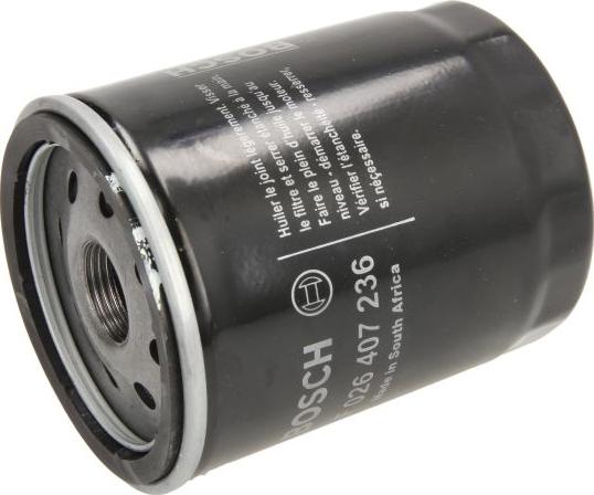 BOSCH F 026 407 236 - Масляний фільтр autozip.com.ua