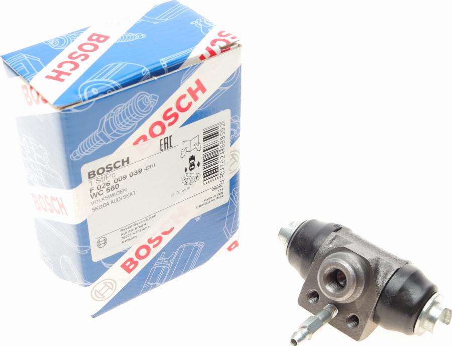 BOSCH F 026 009 039 - Колісний гальмівний циліндр autozip.com.ua