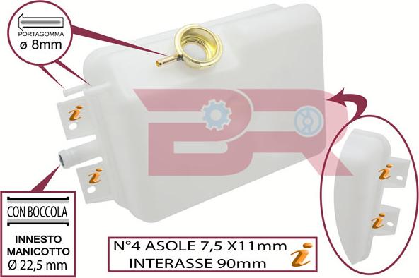 BOTTO RICAMBI BRAC2290 - Компенсаційний бак, охолоджуюча рідина autozip.com.ua