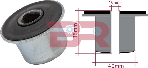 BOTTO RICAMBI BRS8935 - Втулка, сережка ресори autozip.com.ua