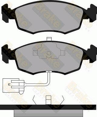 Brake Engineering PA966 - Гальмівні колодки, дискові гальма autozip.com.ua