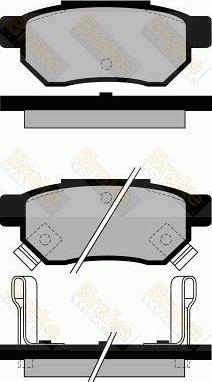 Brake Engineering PA545 - Гальмівні колодки, дискові гальма autozip.com.ua