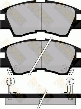 Brake Engineering PA552 - Гальмівні колодки, дискові гальма autozip.com.ua