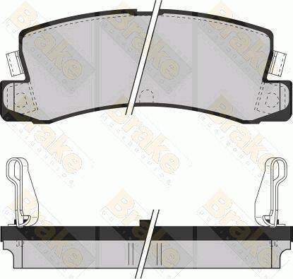 Brake Engineering PA534 - Гальмівні колодки, дискові гальма autozip.com.ua