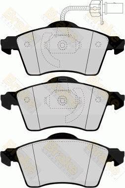 Brake Engineering PA1568 - Гальмівні колодки, дискові гальма autozip.com.ua