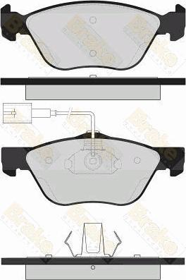 Brake Engineering PA1580 - Гальмівні колодки, дискові гальма autozip.com.ua