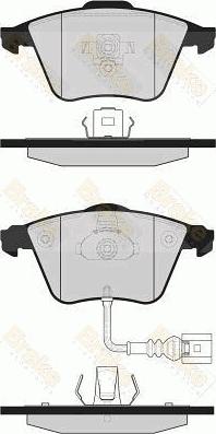 Brake Engineering PA1681 - Гальмівні колодки, дискові гальма autozip.com.ua