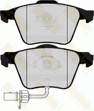 Brake Engineering PA1620 - Гальмівні колодки, дискові гальма autozip.com.ua