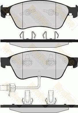 Brake Engineering PA1621 - Гальмівні колодки, дискові гальма autozip.com.ua