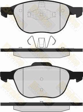 Brake Engineering PA1627 - Гальмівні колодки, дискові гальма autozip.com.ua