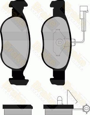 Brake Engineering PA1100 - Гальмівні колодки, дискові гальма autozip.com.ua