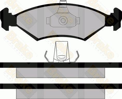 Brake Engineering PA1126 - Гальмівні колодки, дискові гальма autozip.com.ua