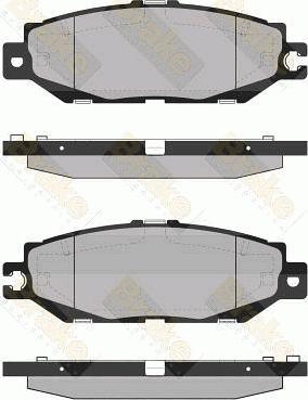 Brake Engineering PA1360 - Гальмівні колодки, дискові гальма autozip.com.ua