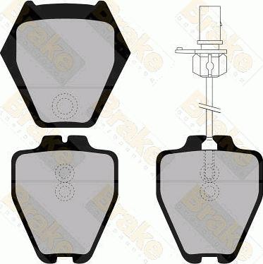 Brake Engineering PA1329 - Гальмівні колодки, дискові гальма autozip.com.ua