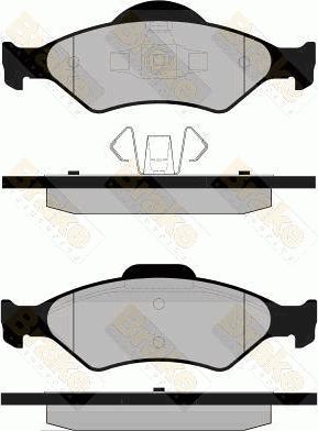 Brake Engineering PA1268 - Гальмівні колодки, дискові гальма autozip.com.ua