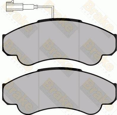 Brake Engineering PA1284 - Гальмівні колодки, дискові гальма autozip.com.ua