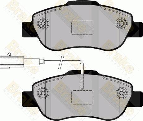Brake Engineering PA1761 - Гальмівні колодки, дискові гальма autozip.com.ua
