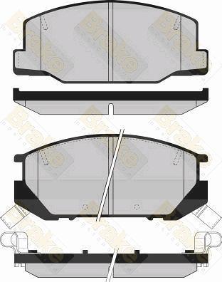 Brake Engineering PA851 - Гальмівні колодки, дискові гальма autozip.com.ua