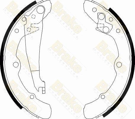 Brake Engineering SH1113 - Комплект гальм, барабанний механізм autozip.com.ua