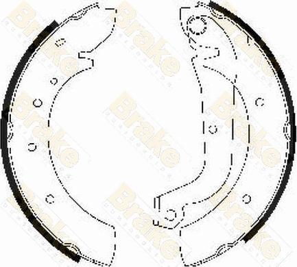 Brake Engineering SH1207 - Комплект гальм, барабанний механізм autozip.com.ua