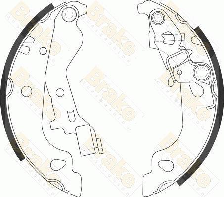 Brake Engineering SH2558 - Комплект гальм, барабанний механізм autozip.com.ua