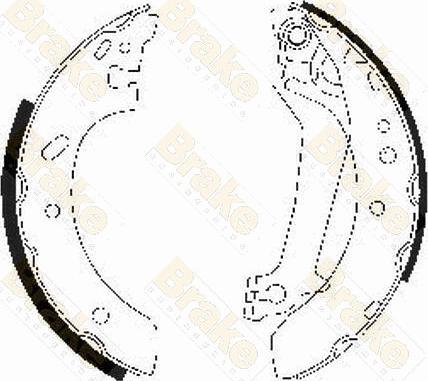 Brake Engineering SH2503 - Комплект гальм, барабанний механізм autozip.com.ua