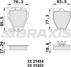 Braxis AA0492 - Гальмівні колодки, дискові гальма autozip.com.ua