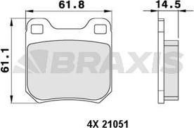 Braxis AA0468 - Гальмівні колодки, дискові гальма autozip.com.ua