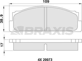 Braxis AA0401 - Гальмівні колодки, дискові гальма autozip.com.ua