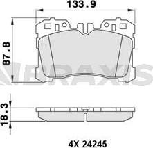 Braxis AA0489 - Гальмівні колодки, дискові гальма autozip.com.ua