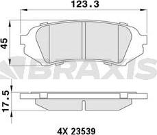 Braxis AA0482 - Гальмівні колодки, дискові гальма autozip.com.ua