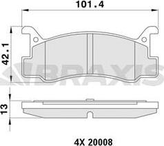 Braxis AA0426 - Гальмівні колодки, дискові гальма autozip.com.ua