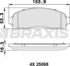 Braxis AA0504 - Гальмівні колодки, дискові гальма autozip.com.ua