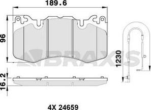 Braxis AA0512 - Гальмівні колодки, дискові гальма autozip.com.ua