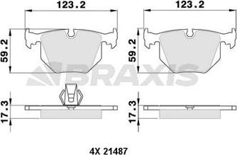 Braxis AA0094 - Гальмівні колодки, дискові гальма autozip.com.ua