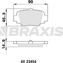 Braxis AA0098 - Гальмівні колодки, дискові гальма autozip.com.ua